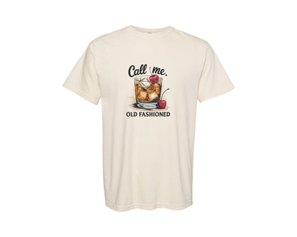brand:Comfort Colors|color:Ivory|Call Me Old Fashioned Retro Whiskey 2 Graphic T-Shirt