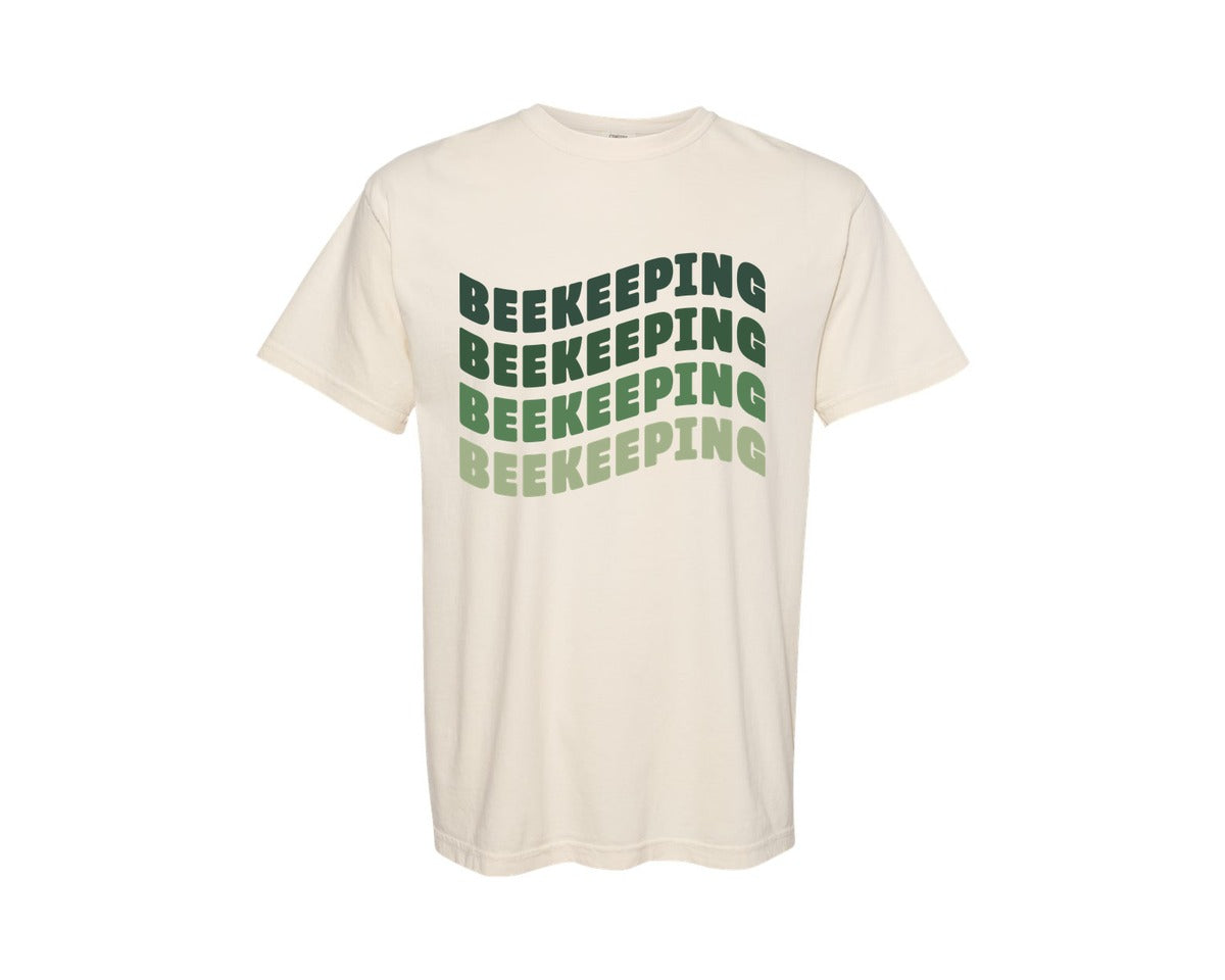 brand:Comfort Colors|color:Ivory|Retro Beekeeping T Shirt Design Graphic T-Shirt