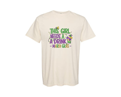 brand:Comfort Colors|color:Ivory|Mardi Gras 68 Graphic T-Shirt