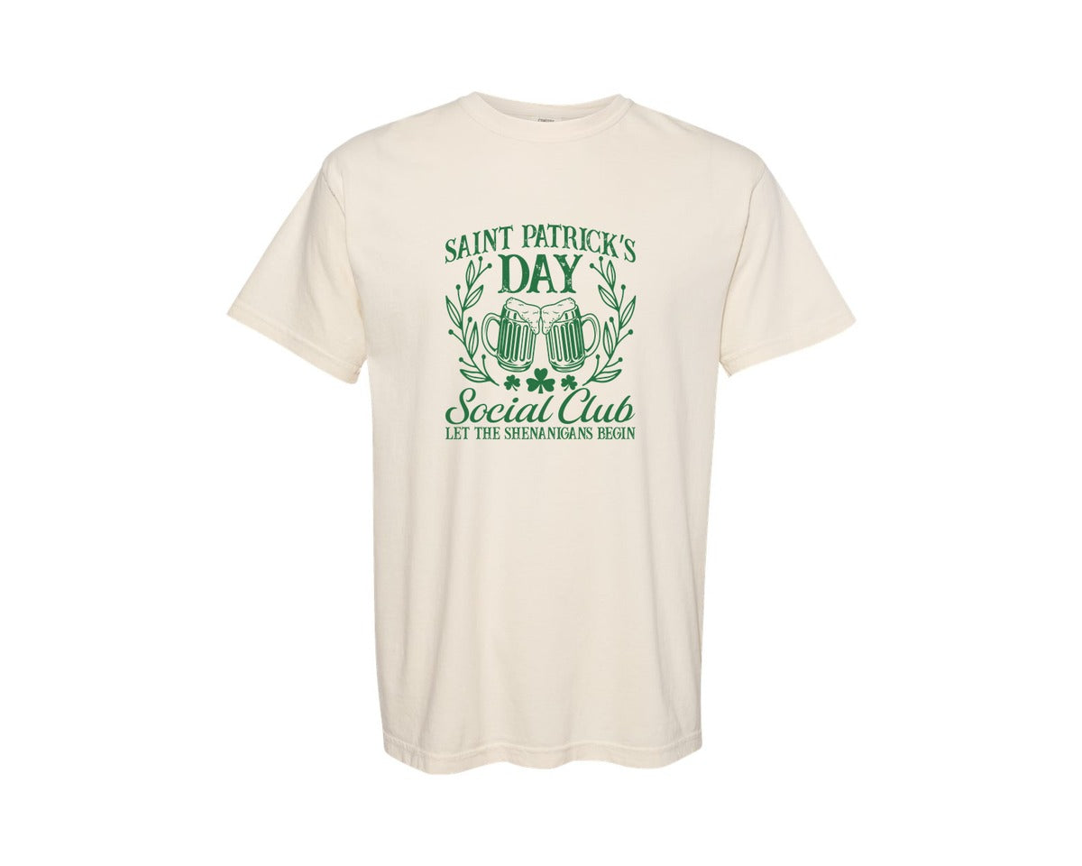 brand:Comfort Colors|color:Ivory|Shenanigans Funny St Patricks Day 3 Graphic T-Shirt