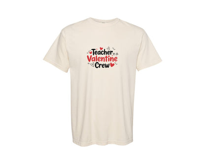 brand:Comfort Colors|color:Ivory|Teacher Valentine Crew Love Day Tee Graphic T-Shirt