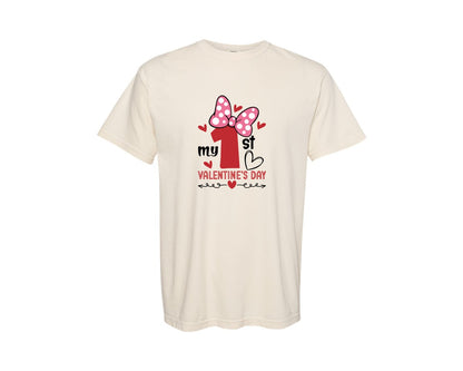 brand:Comfort Colors|color:Ivory|My 1St Valentines Day 147 Graphic T-Shirt