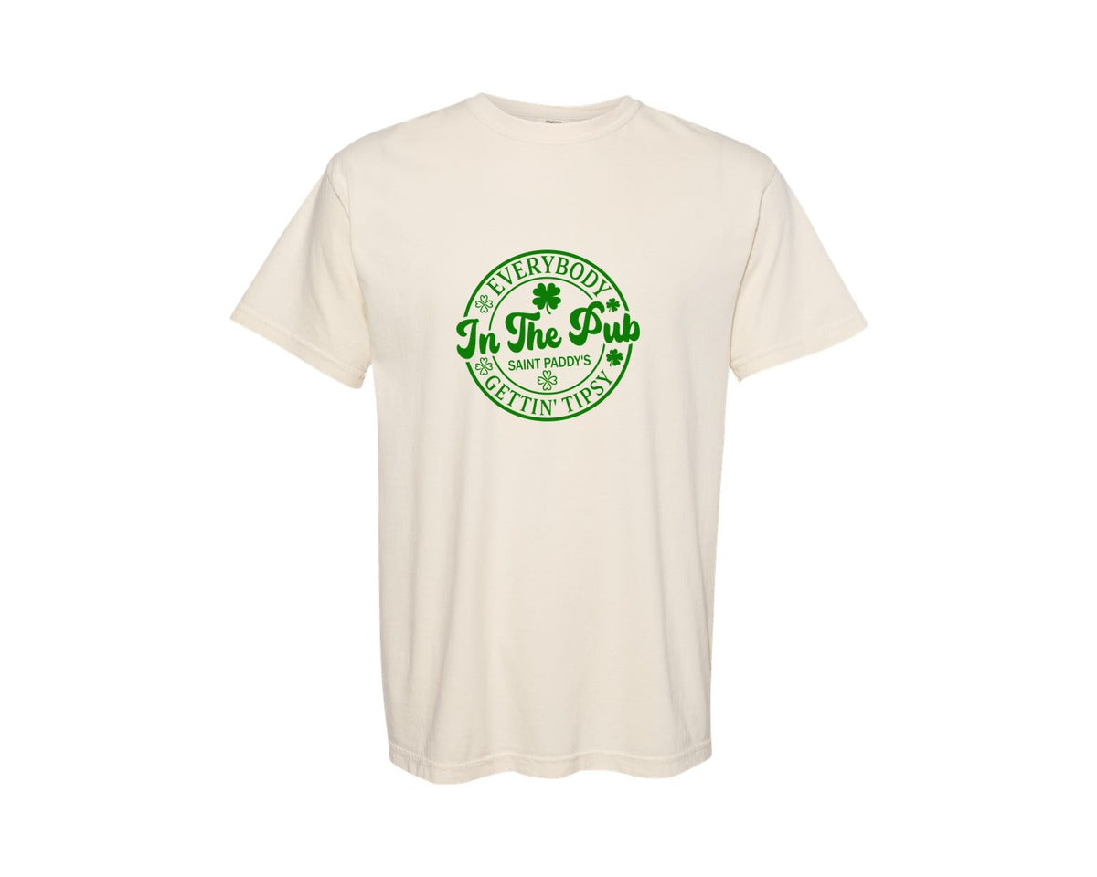 brand:Comfort Colors|color:Ivory|Everybody In The Pub Gettin Tipsy 42 Graphic T-Shirt