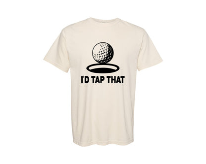 brand:Comfort Colors|color:Ivory|Id Tap That Funny Golf Ball Graphic T-Shirt