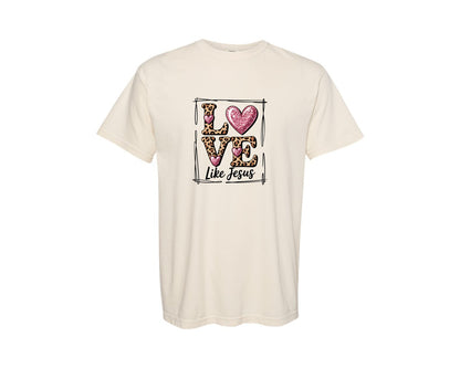 brand:Comfort Colors|color:Ivory|Christian Valentines Jesus Graphic T-Shirt