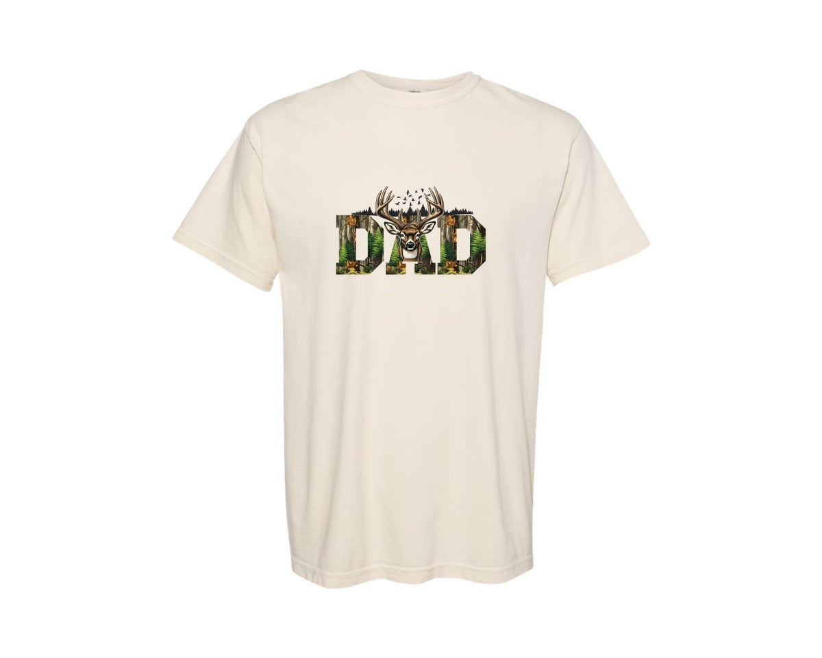 brand:Comfort Colors|color:Ivory|Hunter Dad Deer Hunting Dad Graphic T-Shirt