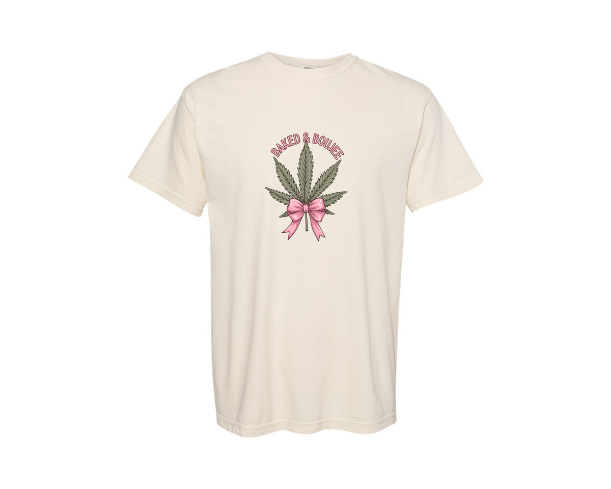brand:Comfort Colors|color:Ivory|Baked Boujee Funny Graphic T-Shirt