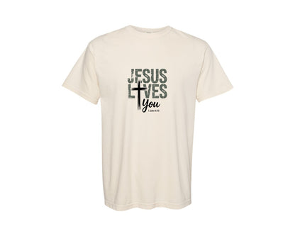 brand:Comfort Colors|color:Ivory|Love Like Jesus Faith Faith Graphic T-Shirt