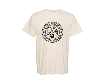 brand:Comfort Colors|color:Ivory|Dog Rescue Dog Dog Mom Shirt Graphic T-Shirt