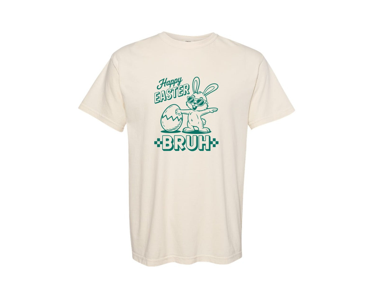 brand:Comfort Colors|color:Ivory|Happy Easter Bruh T Shirt Design Graphic T-Shirt