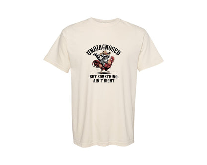 brand:Comfort Colors|color:Ivory|Undiagnosed But Something Raccoon Graphic T-Shirt
