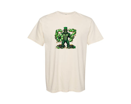 brand:Comfort Colors|color:Ivory|St Patricks Day Bigfoot Graphic T-Shirt