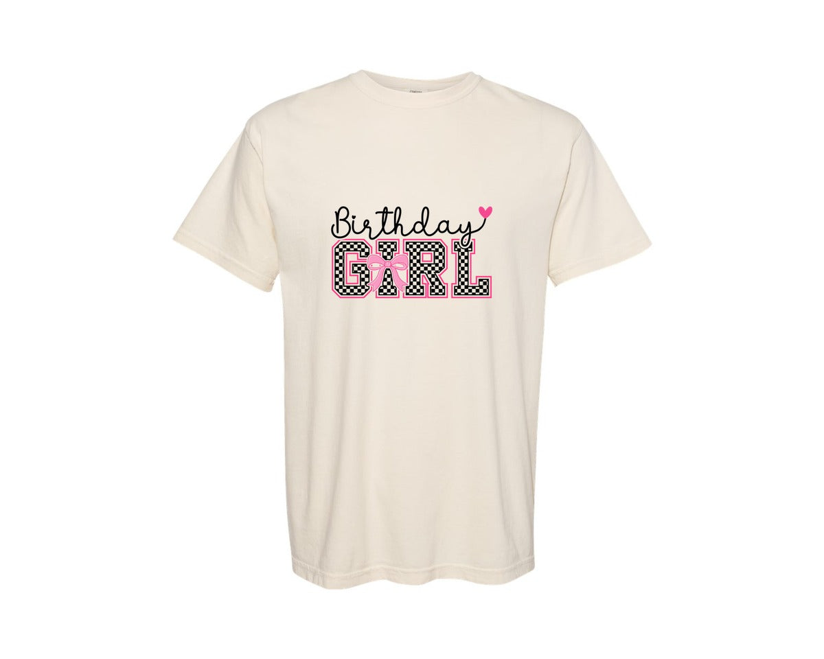 brand:Comfort Colors|color:Ivory|Birthday Coquette Birthday Girl Graphic T-Shirt