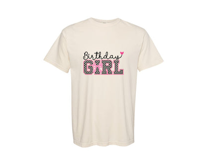 brand:Comfort Colors|color:Ivory|Birthday Coquette Birthday Girl Graphic T-Shirt