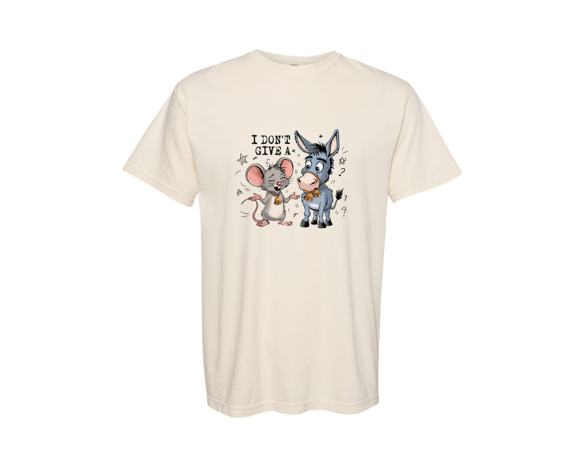 brand:Comfort Colors|color:Ivory|Funny Sarcastic Donkey Graphic T-Shirt