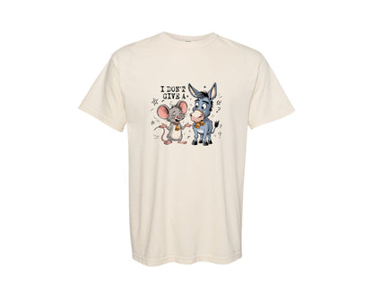 brand:Comfort Colors|color:Ivory|Funny Sarcastic Donkey Graphic T-Shirt