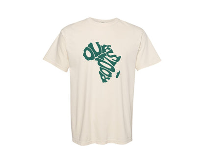 brand:Comfort Colors|color:Ivory|Africa Map Word Art Our Roosts Graphic T-Shirt