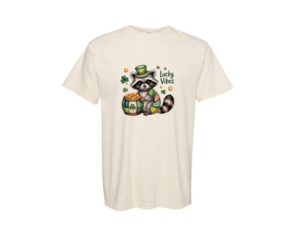 brand:Comfort Colors|color:Ivory|Lucky Vibes St Patricks 7 Graphic T-Shirt