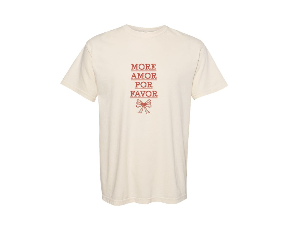brand:Comfort Colors|color:Ivory|Valentine Love Amor Quote Graphic T-Shirt