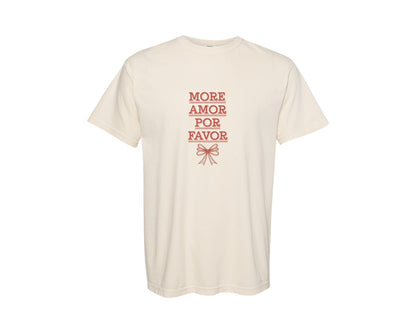 brand:Comfort Colors|color:Ivory|Valentine Love Amor Quote Graphic T-Shirt