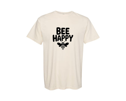 brand:Comfort Colors|color:Ivory|Bee Happy Ai Graphic T-Shirt