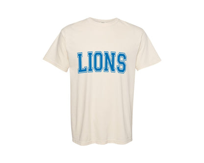 brand:Comfort Colors|color:Ivory|Lions Football Team Graphic T-Shirt