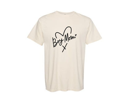 brand:Comfort Colors|color:Ivory|Boy Mom Mothers Day Shirt Graphic T-Shirt