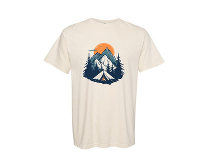 brand:Comfort Colors|color:Ivory|Sunset Camping Adventure T Shirt Design 8 Graphic T-Shirt
