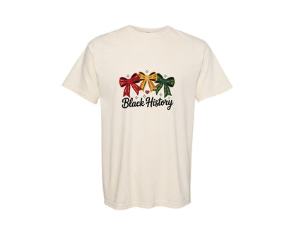brand:Comfort Colors|color:Ivory|Black History Month Preppy Black Graphic T-Shirt