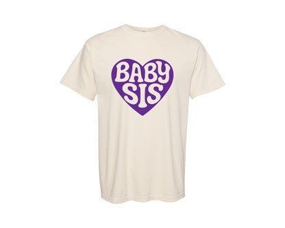 brand:Comfort Colors|color:Ivory|Retro Baby Sis Baby Sis T Shirt Graphic T-Shirt