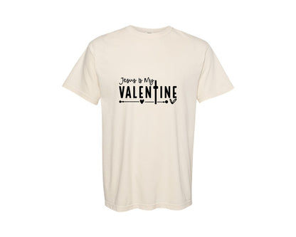 brand:Comfort Colors|color:Ivory|Jesus Is My Valentine Jesus Graphic T-Shirt