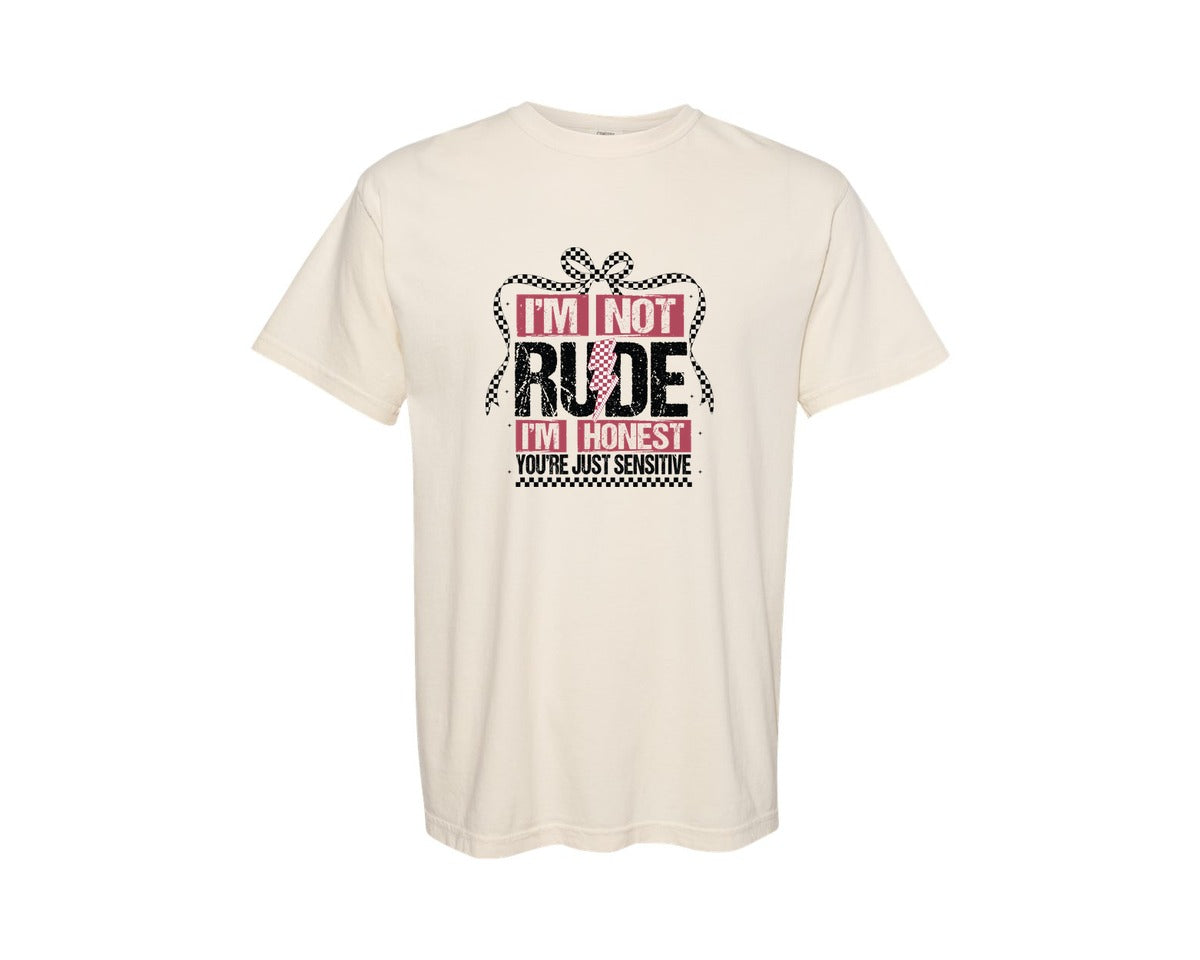 brand:Comfort Colors|color:Ivory|Im Not Rude Snarky Sarcastic 2 Graphic T-Shirt