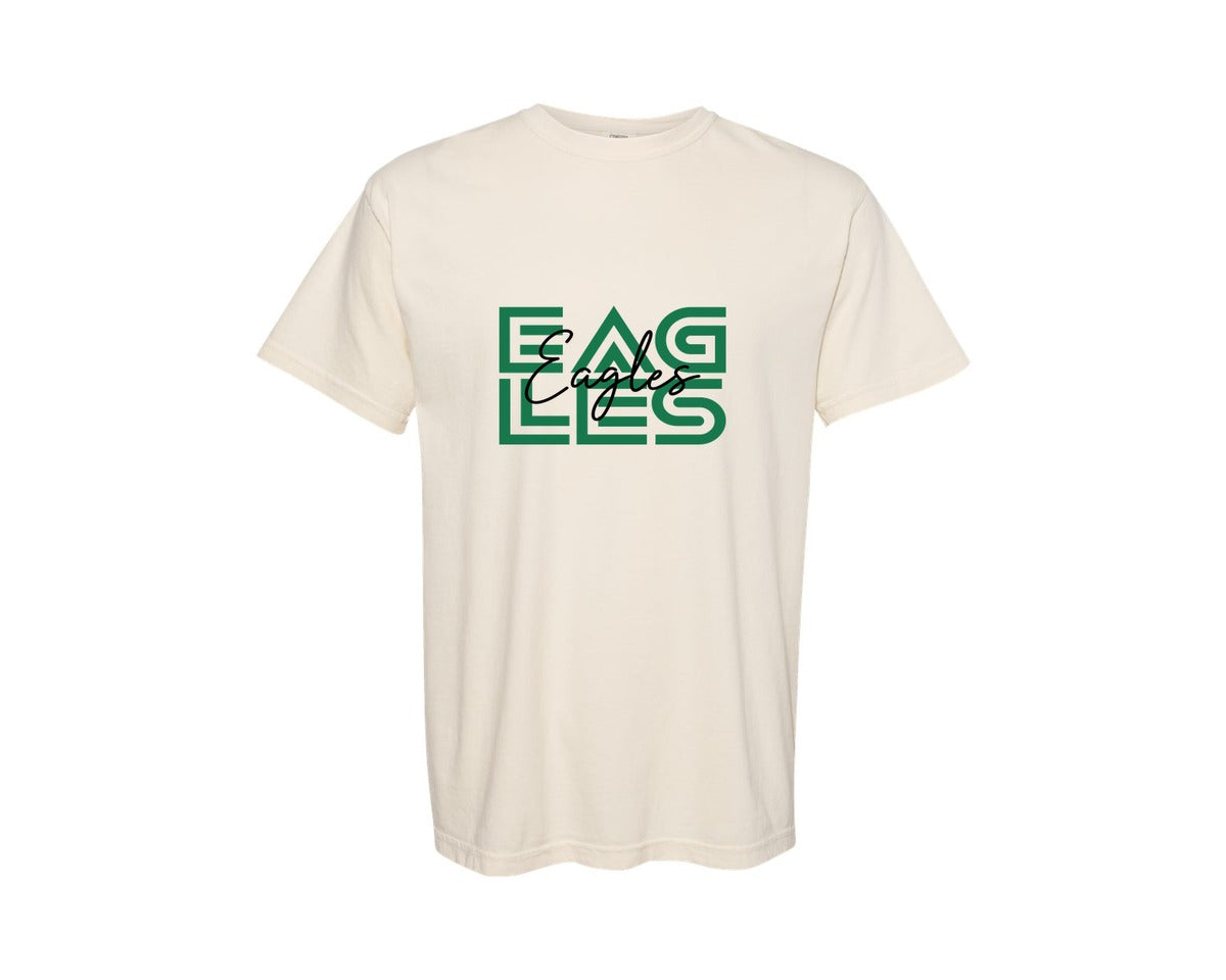brand:Comfort Colors|color:Ivory|Eagles Sport Team Mascot Cheer Graphic T-Shirt