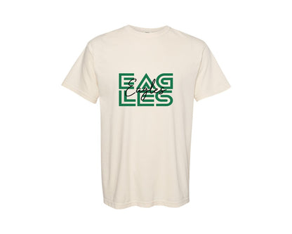 brand:Comfort Colors|color:Ivory|Eagles Sport Team Mascot Cheer Graphic T-Shirt