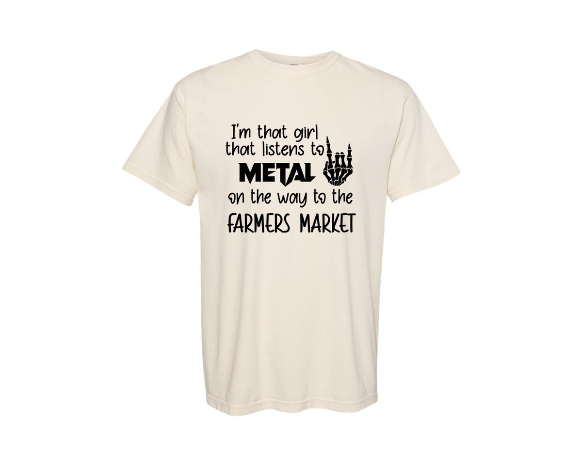 brand:Comfort Colors|color:Ivory|Im That Girl That Listens To Metal Graphic T-Shirt
