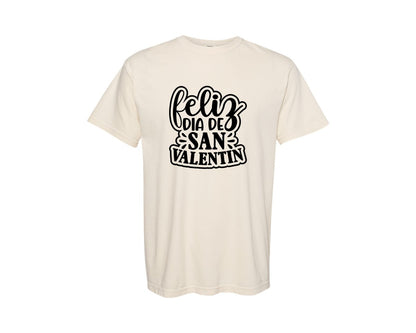 brand:Comfort Colors|color:Ivory|Feliz Dia De San Valentin Graphic T-Shirt
