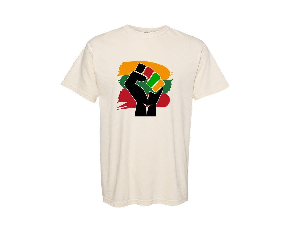 brand:Comfort Colors|color:Ivory|Inspiring Black Black History Hand Graphic T-Shirt