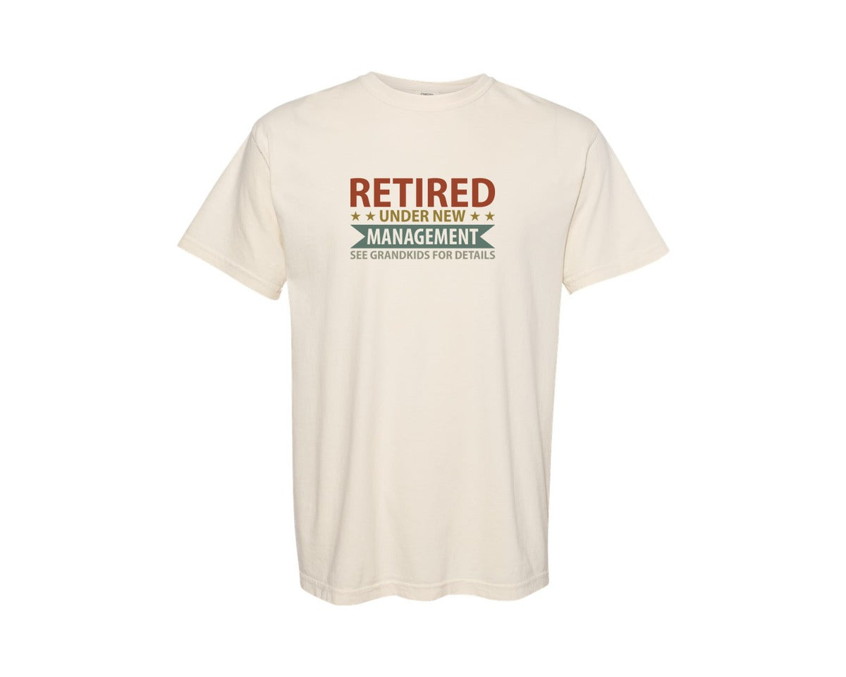 brand:Comfort Colors|color:Ivory|Mens Fathers Day Retired Grandpa Shirts Graphic T-Shirt