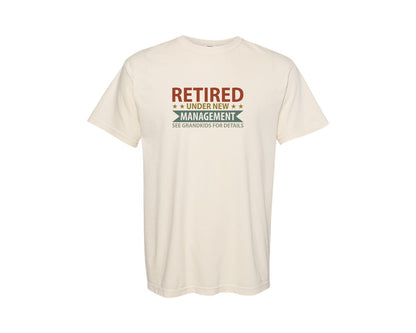 brand:Comfort Colors|color:Ivory|Mens Fathers Day Retired Grandpa Shirts Graphic T-Shirt