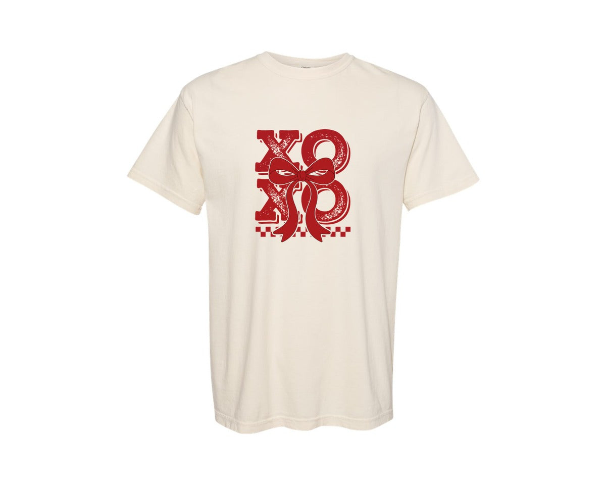 brand:Comfort Colors|color:Ivory|Retro Xoxo Coquette Valentines 3 Graphic T-Shirt