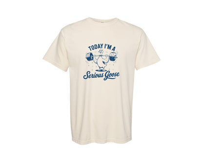 brand:Comfort Colors|color:Ivory|Today Im A Serious Goose Bird T Shirt S Graphic T-Shirt