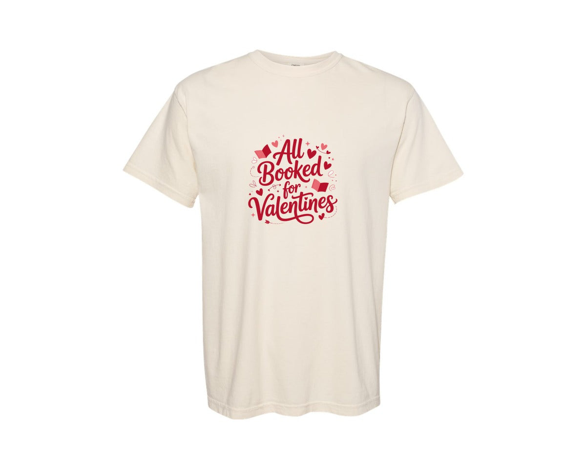 brand:Comfort Colors|color:Ivory|Books Are My Love Language Design 3 Graphic T-Shirt
