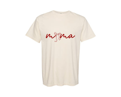 brand:Comfort Colors|color:Ivory|Mama Bow Mothers Day Mom 2 Graphic T-Shirt