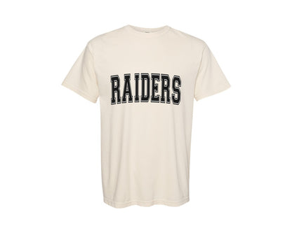 brand:Comfort Colors|color:Ivory|Raiders Varsity Curved Graphic T-Shirt