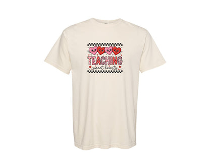 brand:Comfort Colors|color:Ivory|Teaching Sweet Hearts Valentine 2 Graphic T-Shirt