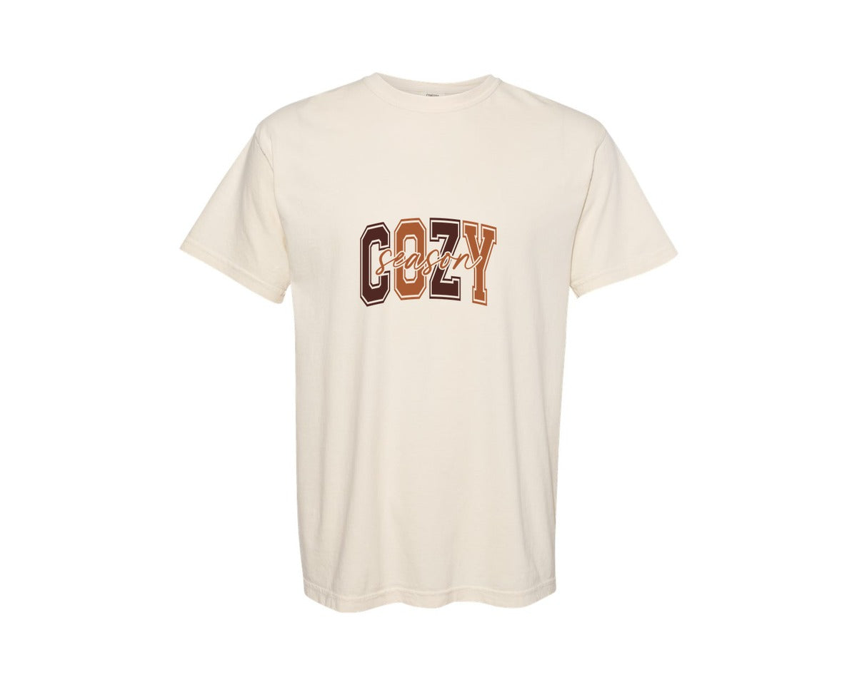 brand:Comfort Colors|color:Ivory|Cozy Season Thanksgiving Fall 2 Graphic T-Shirt
