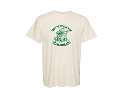 brand:Comfort Colors|color:Ivory|Just Here For The Shenanigans 3 Graphic T-Shirt