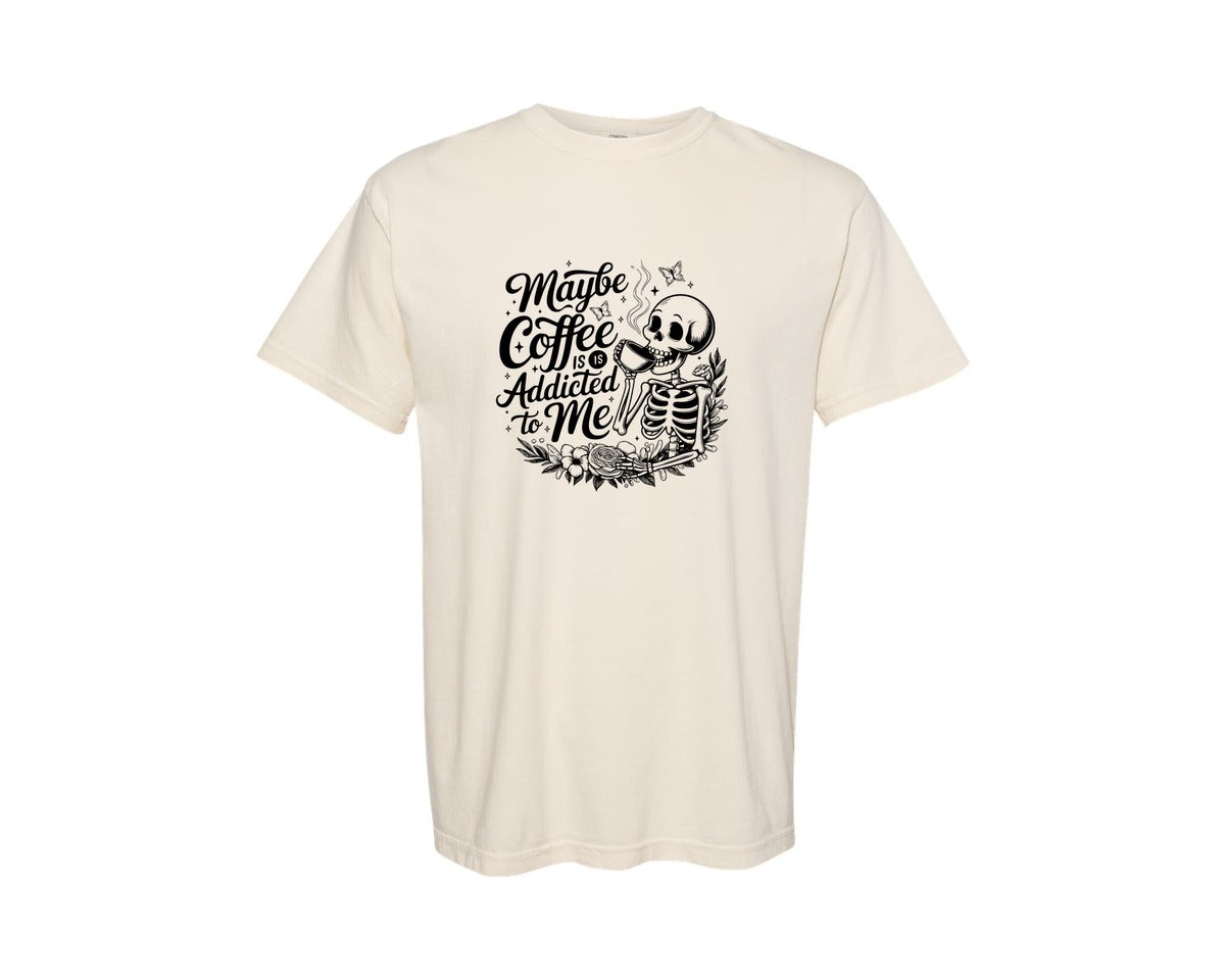 brand:Comfort Colors|color:Ivory|Funny Coffee 12 Graphic T-Shirt