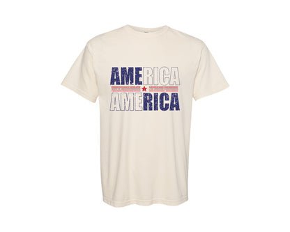 brand:Comfort Colors|color:Ivory|America Patriotic Graphic T-Shirt