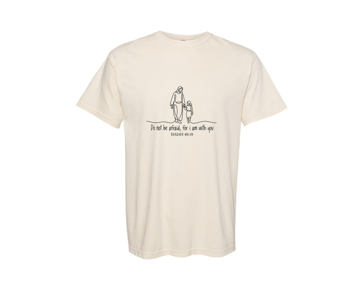 brand:Comfort Colors|color:Ivory|Jesus Do Not Be Afraidisaiah 4110 Graphic T-Shirt